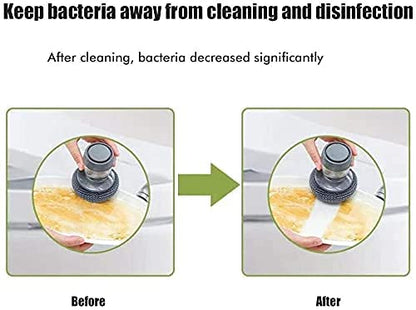 Soap Dispensing Dish Brush, Pressing Cleaning Brush with Built-in Liquid Storage, Dishwashing Lid Pot Brush for Tank Kitchen