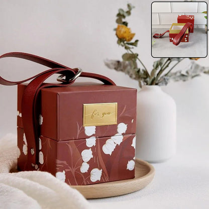 Luxury Gift Packaging Box With Leather Strap