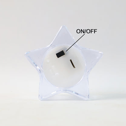 Flameless Star-shaped Led Candles (6 Pc  Set)