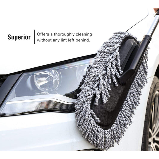 Car Duster Long Retractable soft non-slip handle Multipurpose Microfiber Wash Brush Vehicle Interior And Exterior Cleaning Kit With For Car